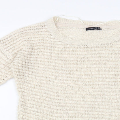 Womens UK Size 10 Atmosphere Beige Tunic Jumper