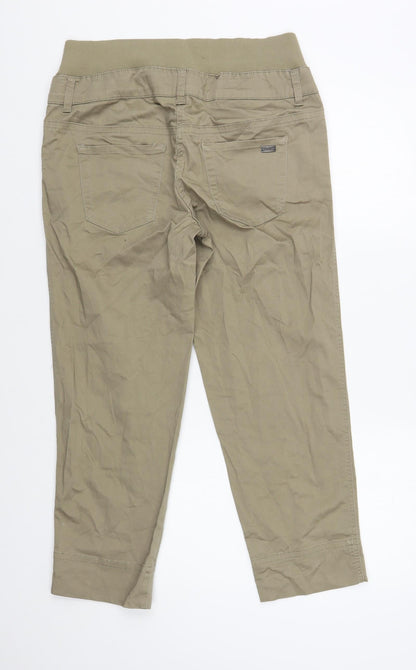 Womens UK Size S United Colors of Benetton Regular Fit Cropped Beige Trousers