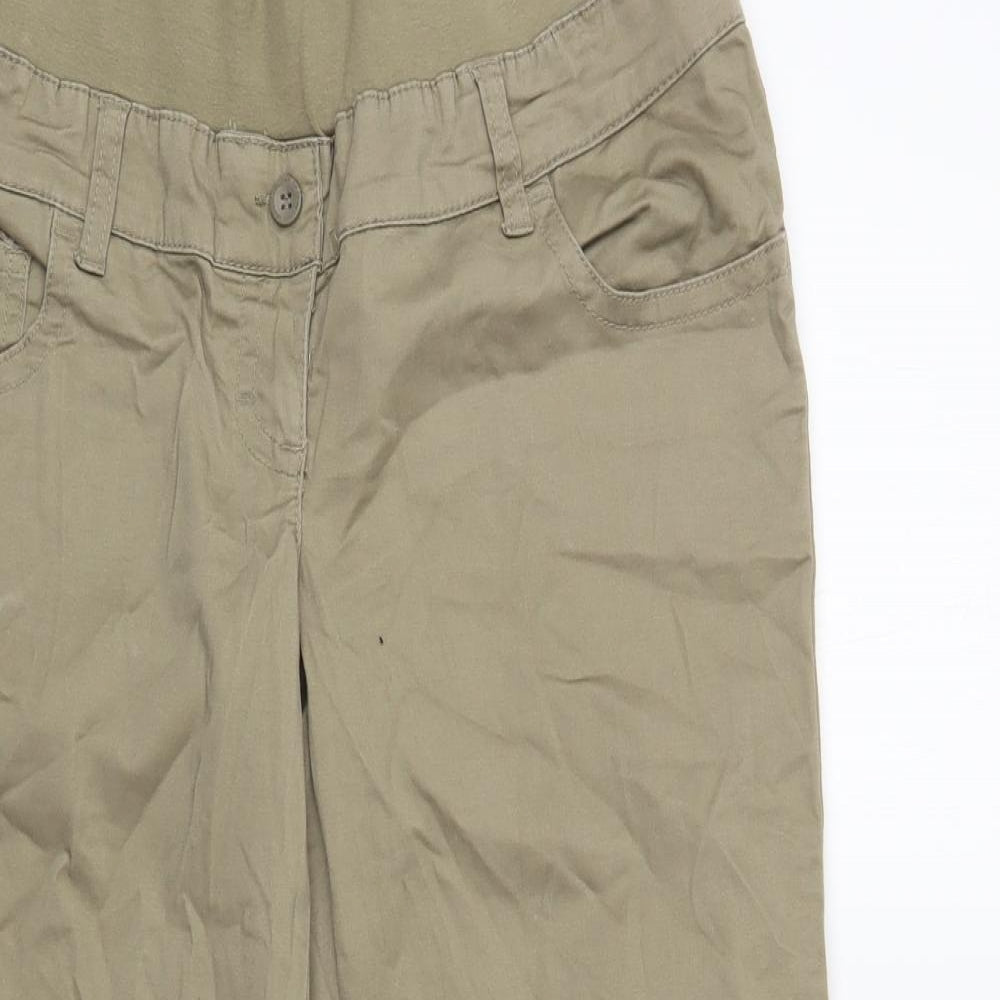 Womens UK Size S United Colors of Benetton Regular Fit Cropped Beige Trousers
