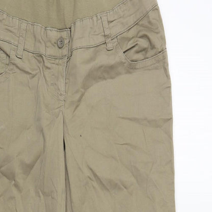 Womens UK Size S United Colors of Benetton Regular Fit Cropped Beige Trousers