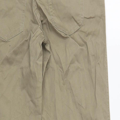 Womens UK Size S United Colors of Benetton Regular Fit Cropped Beige Trousers