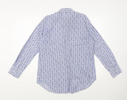 Womens UK Size M United Colors of Benetton Blue Basic Button-Up
