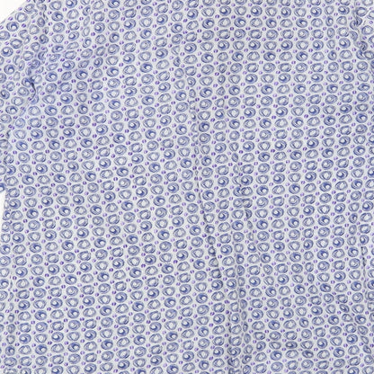Womens UK Size M United Colors of Benetton Blue Basic Button-Up
