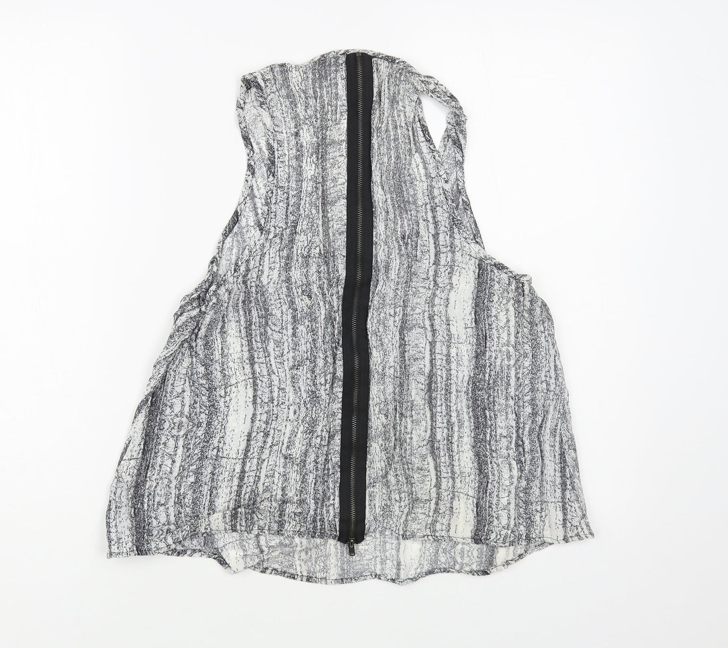 Womens UK Size 10 Topshop Grey Basic Tank