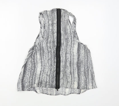 Womens UK Size 10 Topshop Grey Basic Tank