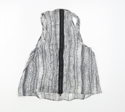 Womens UK Size 10 Topshop Grey Basic Tank