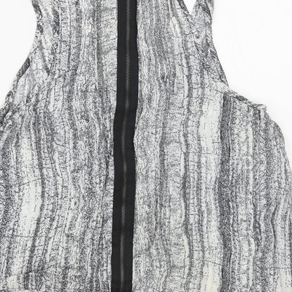 Womens UK Size 10 Topshop Grey Basic Tank