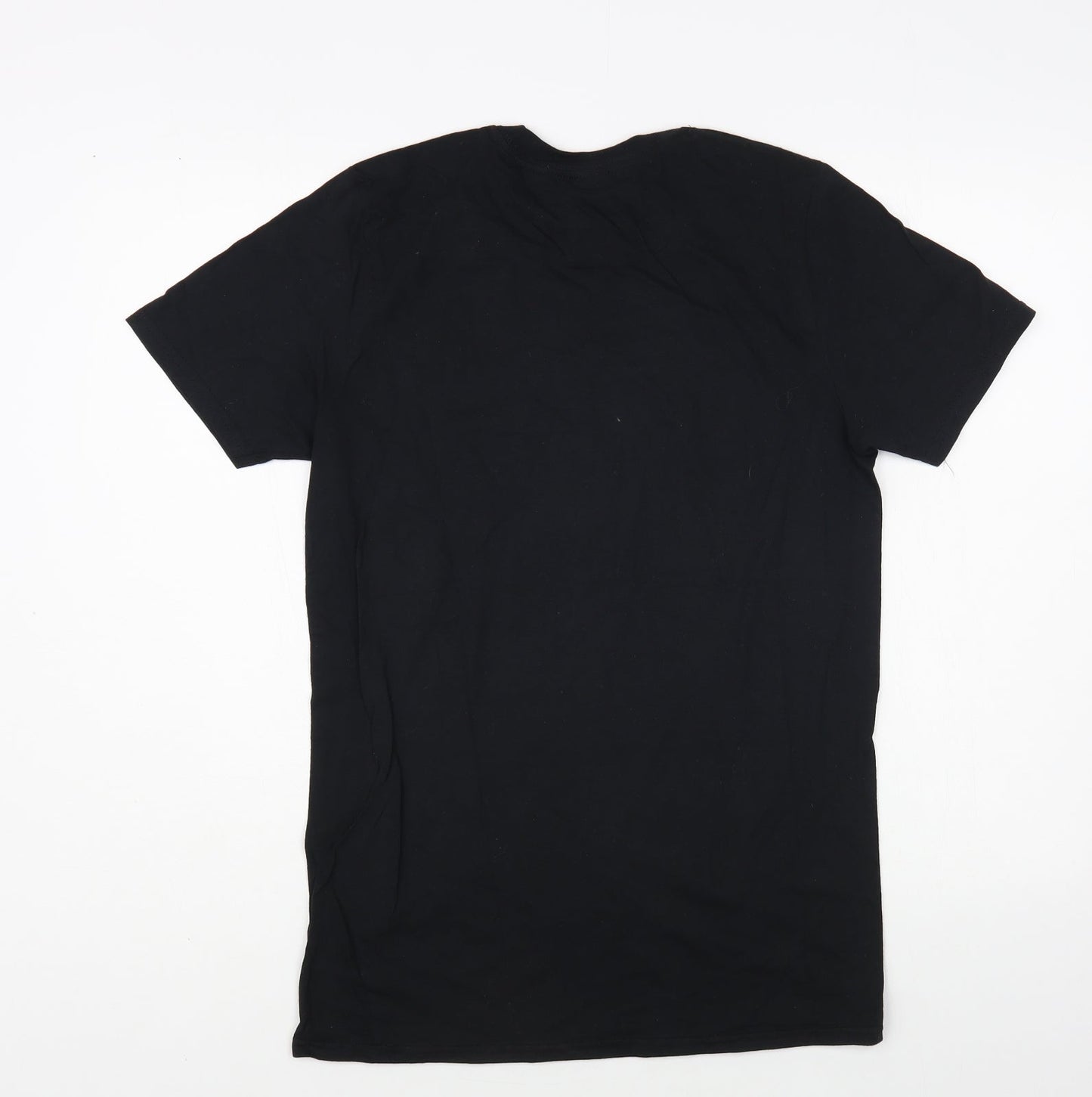 Womens UK Size S Gildan Black Basic T-Shirt