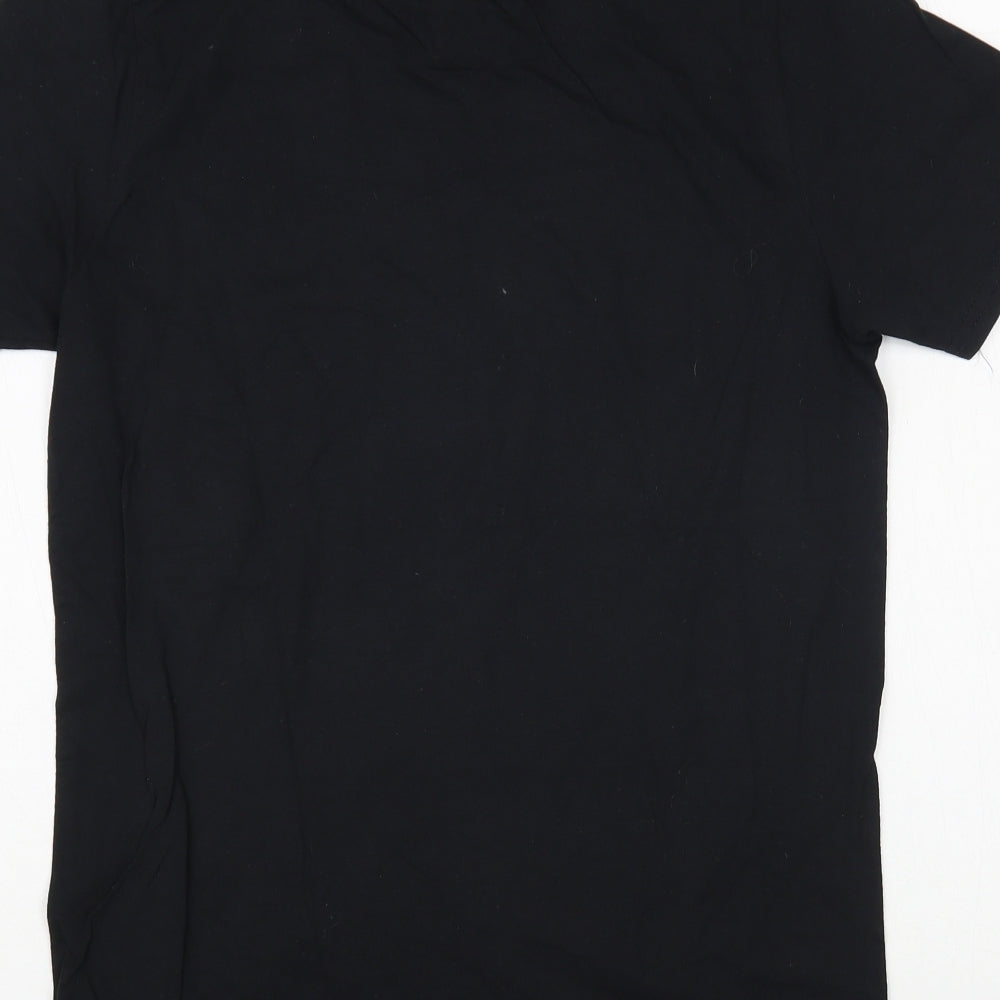 Womens UK Size S Gildan Black Basic T-Shirt