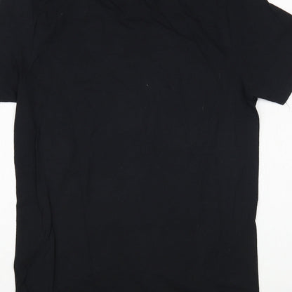 Womens UK Size S Gildan Black Basic T-Shirt