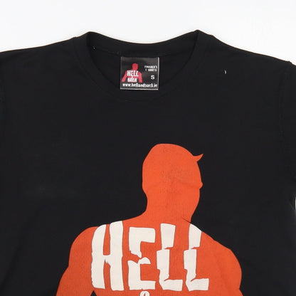 Hell & Back Womens Black Polyester Basic T-Shirt Size S Crew Neck