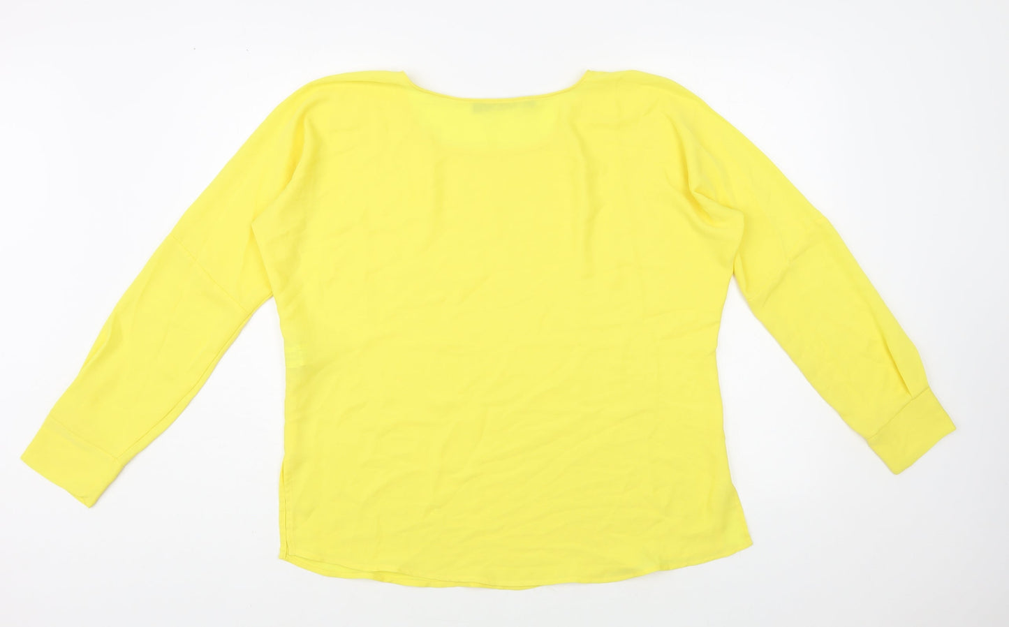 Womens UK Size XS Zara Yellow Basic Blouse