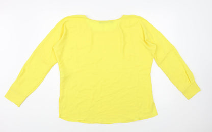 Womens UK Size XS Zara Yellow Basic Blouse