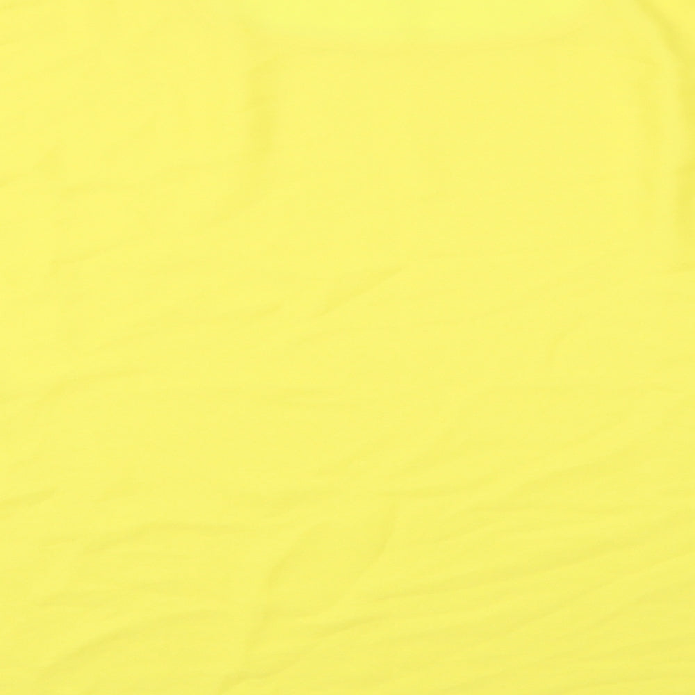 Womens UK Size XS Zara Yellow Basic Blouse