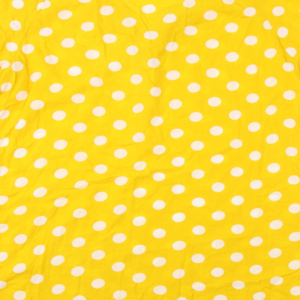 Womens UK Size M TEX Yellow Tunic Blouse