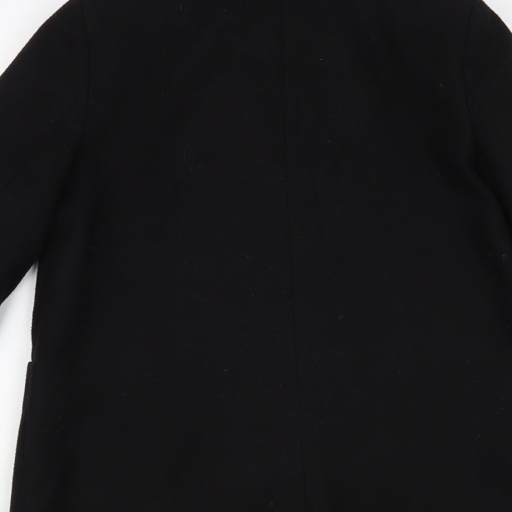 Primark Womens Black Biker Coat Size 8 Zip