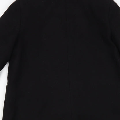 Primark Womens Black Biker Coat Size 8 Zip