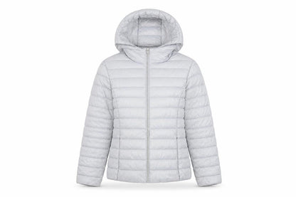 Dunnes Womens Grey Quilted Jacket Size S Zip