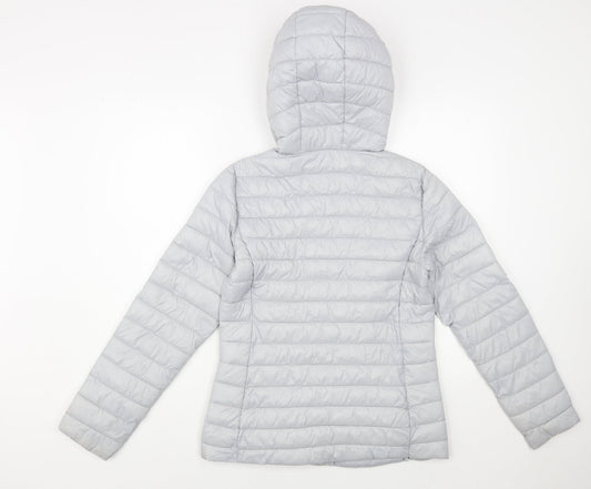 Womens UK Size S Dunnes Stores Grey Quilted Coat