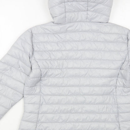 Womens UK Size S Dunnes Stores Grey Quilted Coat