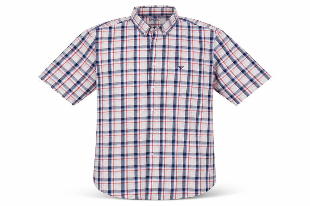 Mens UK Size XL Morley Grey  Button-Up Short Sleeve Casual Shirt