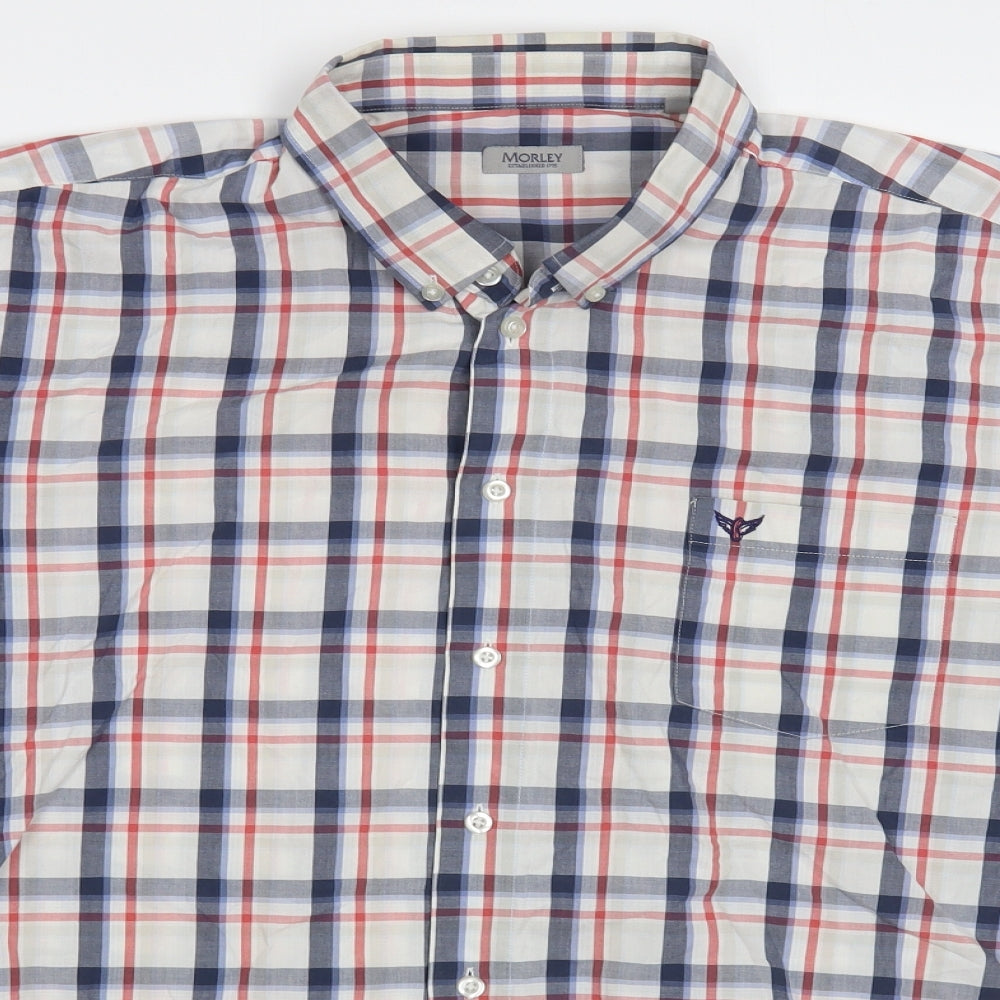 Mens UK Size XL Morley Grey  Button-Up Short Sleeve Casual Shirt