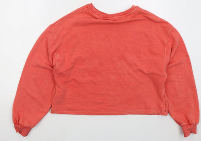 Zara Girls Pink Cotton Pullover Sweatshirt Size 13-14 Years Pullover - New York