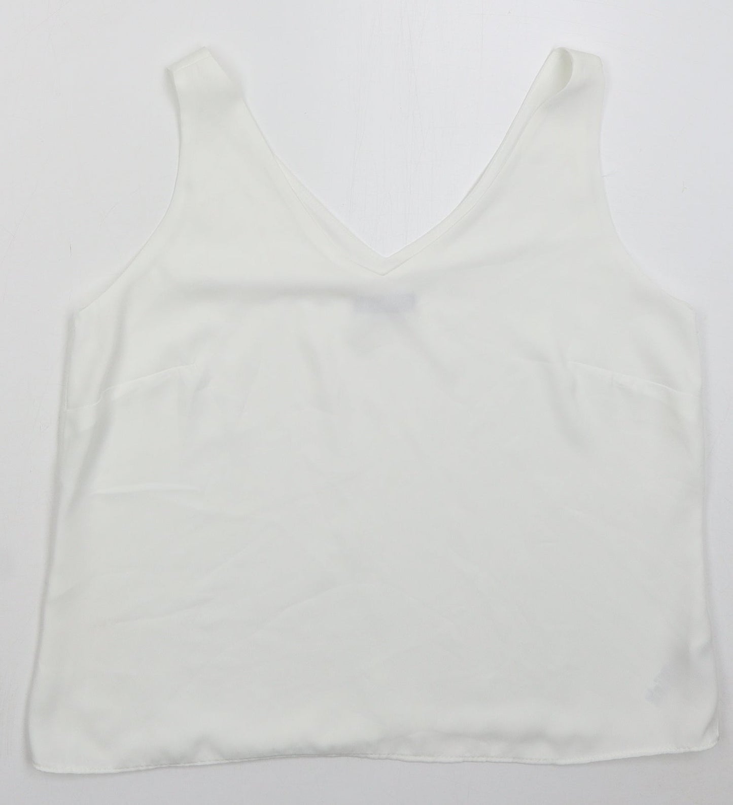 Womens UK Size 14 Wallis White Basic Tank