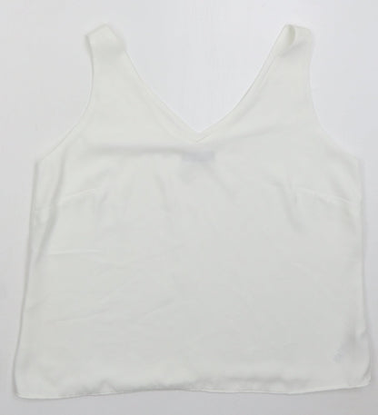 Womens UK Size 14 Wallis White Basic Tank