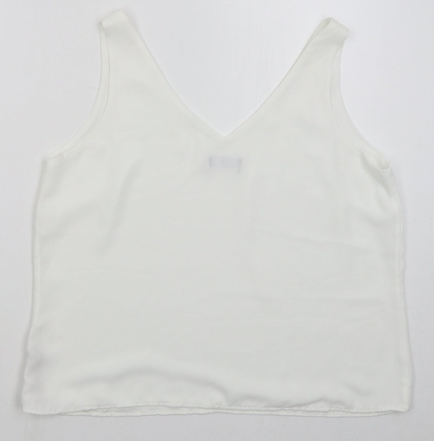 Womens UK Size 14 Wallis White Basic Tank