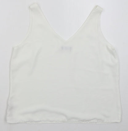 Womens UK Size 14 Wallis White Basic Tank