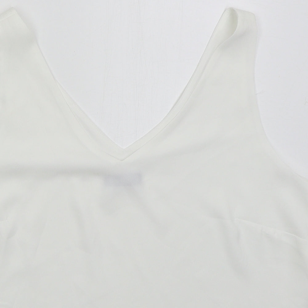 Womens UK Size 14 Wallis White Basic Tank