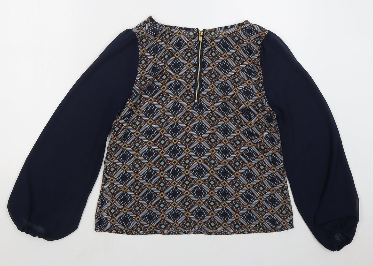 Womens UK Size 10 New Look Blue Basic Blouse
