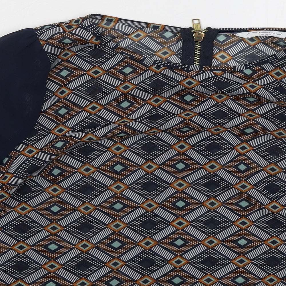 Womens UK Size 10 New Look Blue Basic Blouse