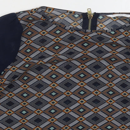 Womens UK Size 10 New Look Blue Basic Blouse