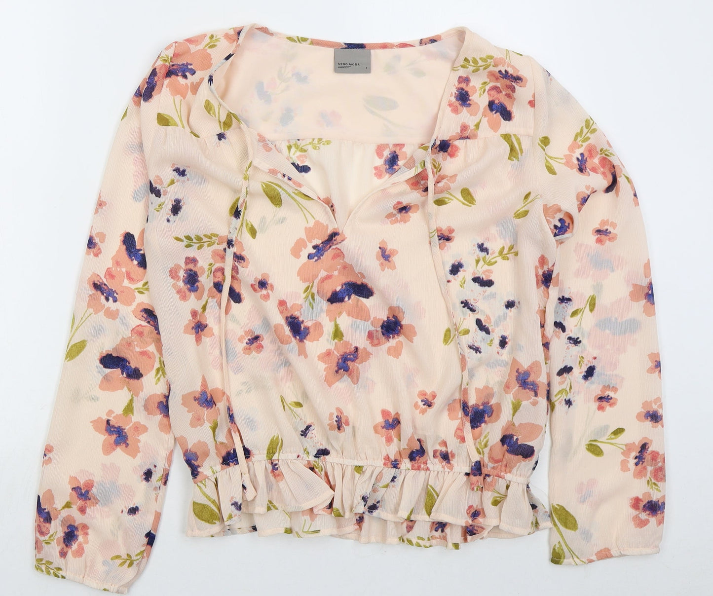 Womens UK Size S VERO MODA Pink Basic Blouse