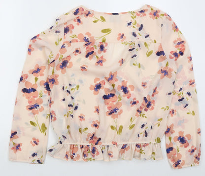 Womens UK Size S VERO MODA Pink Basic Blouse