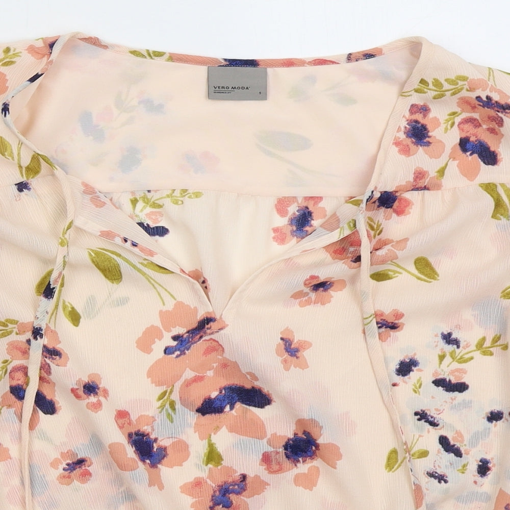 Womens UK Size S VERO MODA Pink Basic Blouse