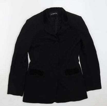 Liz Claiborne Womens Black Wool Jacket Suit Jacket Size 6