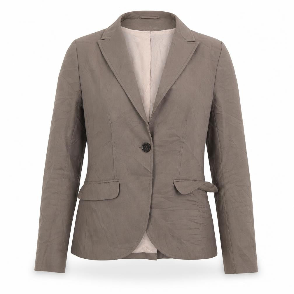 Womens UK Size 10 H&M Regular Brown Suit Jacket