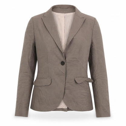 Womens UK Size 10 H&M Regular Brown Suit Jacket