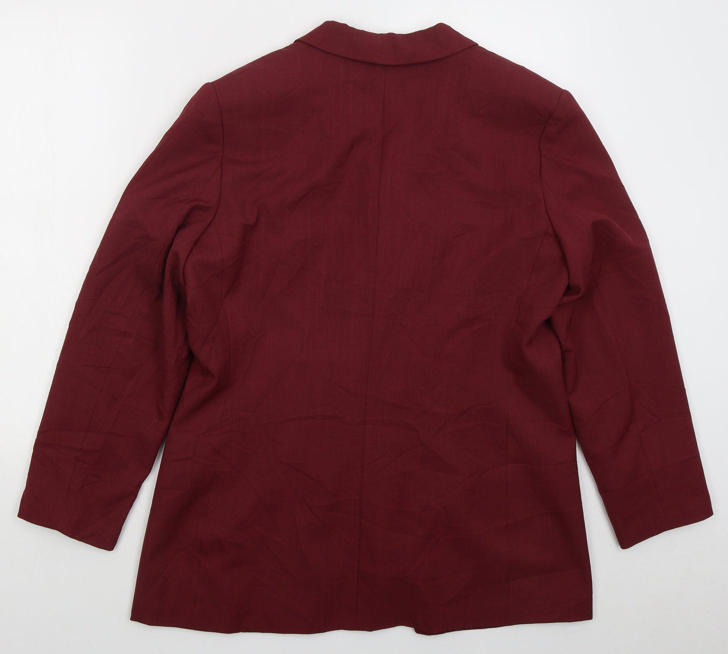 Classics Womens Red Polyester Jacket Suit Jacket Size 16