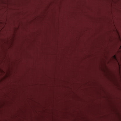 Classics Womens Red Polyester Jacket Suit Jacket Size 16