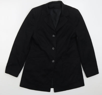 Dorothy Perkins Womens Black Polyester Jacket Suit Jacket Size 12