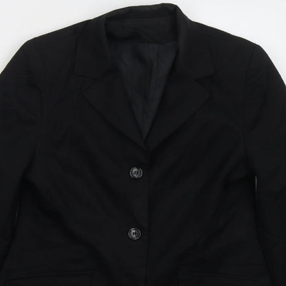 Dorothy Perkins Womens Black Polyester Jacket Suit Jacket Size 12
