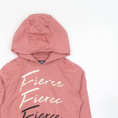 Studio Girls Pink Cotton Pullover Hoodie Size 10-11 Years