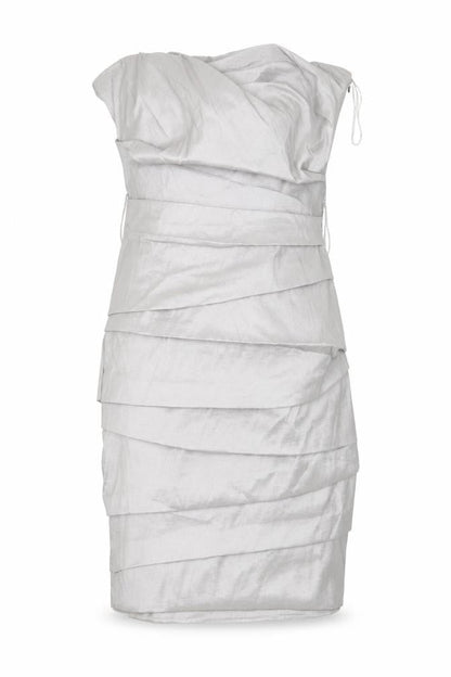Rise Womens Silver Polyester Bodycon Size 8 Square Neck