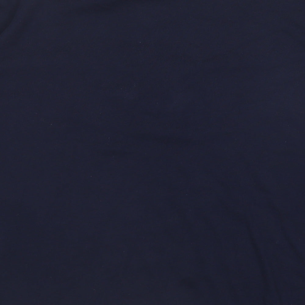 First Avenue Womens Blue Polyester Basic T-Shirt Size XL Collared