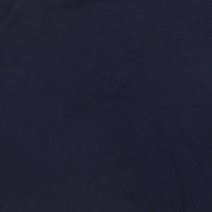 First Avenue Womens Blue Polyester Basic T-Shirt Size XL Collared