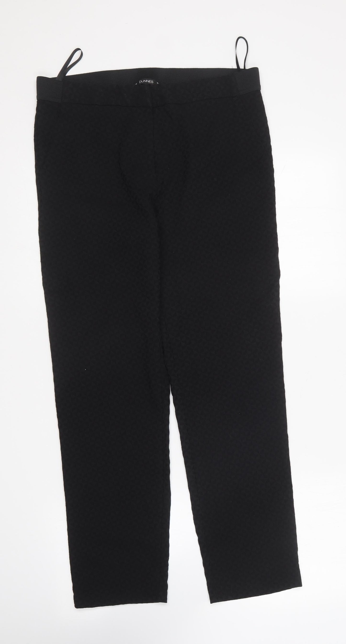Womens UK Size 14 Dunnes Stores Regular Fit Carrot Black Trousers
